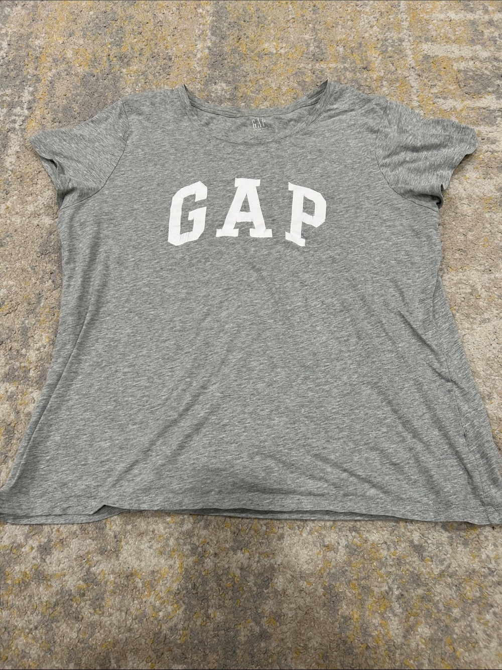 GAP Heather Gray Short Sleeve Logo Tee